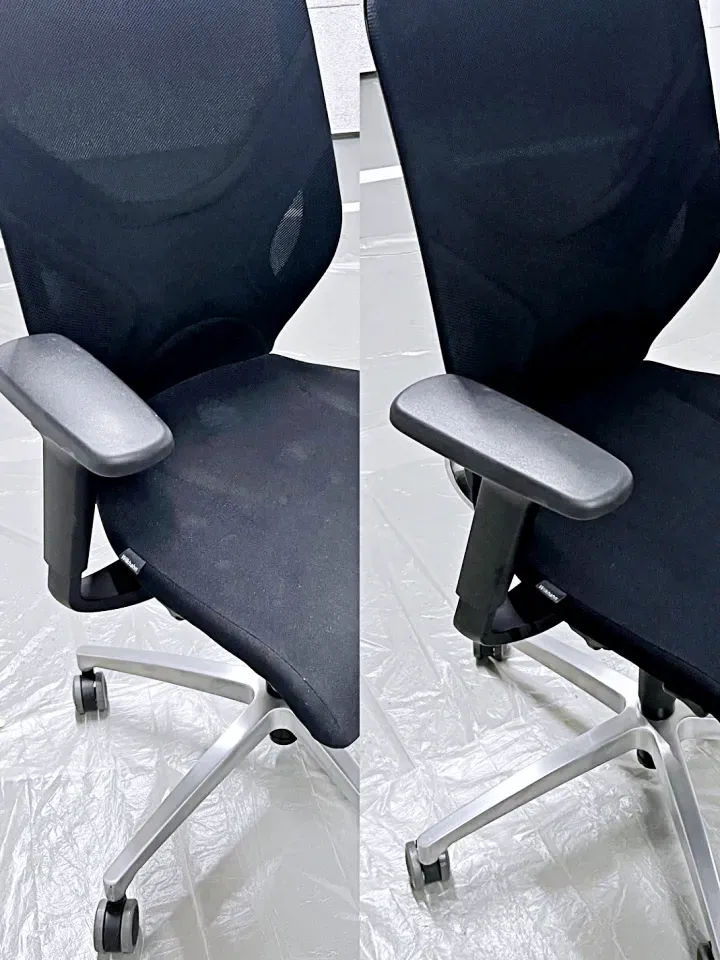 Reinigungsprofis sorgen für maximale Sauberkeit Ihrer Polstermöbel Direkter Vergleich vor und nach der Polsterreinigung